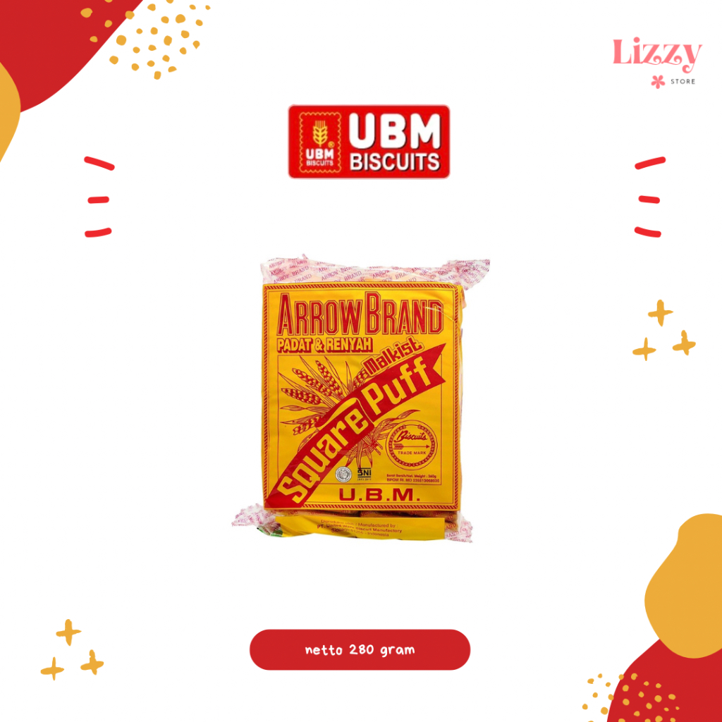 

Malkist Square Puff Gabin Ubm Arrow Brand Kemasan 280 gram