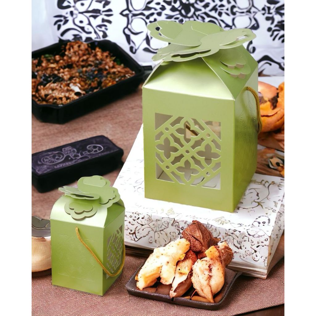 

10PCS - TB JASMINE - Box Toples Natal Kotak Thinwall Christmas Kue Kering Lebaran Dus Kemasan Imlek Cookies CNY