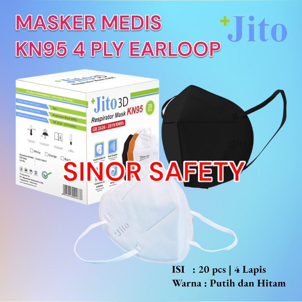 JITO 3D Masker Medis Earloop KN95 4 Ply