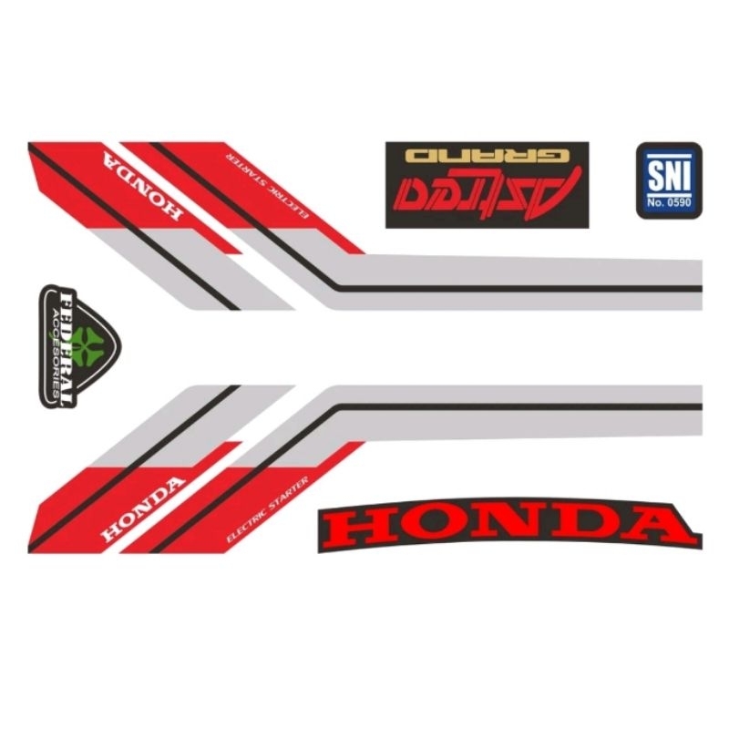 STIKER HELM HONDA ASTREA GRAND BULUS AMPAL RETRO CB GL C70 PRIMA STAR