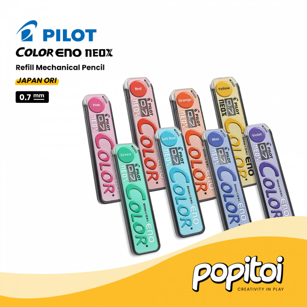 

Pilot REFILL NEOX Color Eno Mechanical Pencil Lead 0.7 mm Isi Ulang Pensil Mekanik Warna Warni