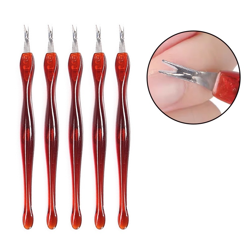 

Fork Trim Cuticle Pusher Fork Lidah Ular Gunting Kutikula Manicure Trimming Tools Softlenswedding