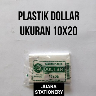 341- Kantong Plastik Bening Sedang Merk Dollar Ukuran 10X20 Ketebalan 0.1 / 100 LEMBAR Plastik 10x20