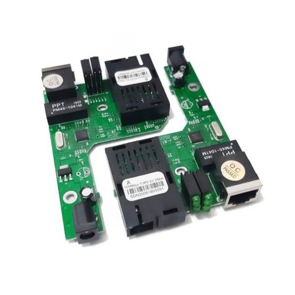PCB Board Netlink HTB-3100 A+B Fiber Optic Optical Media Converter HTB-3100 A+B - Sepasang AB