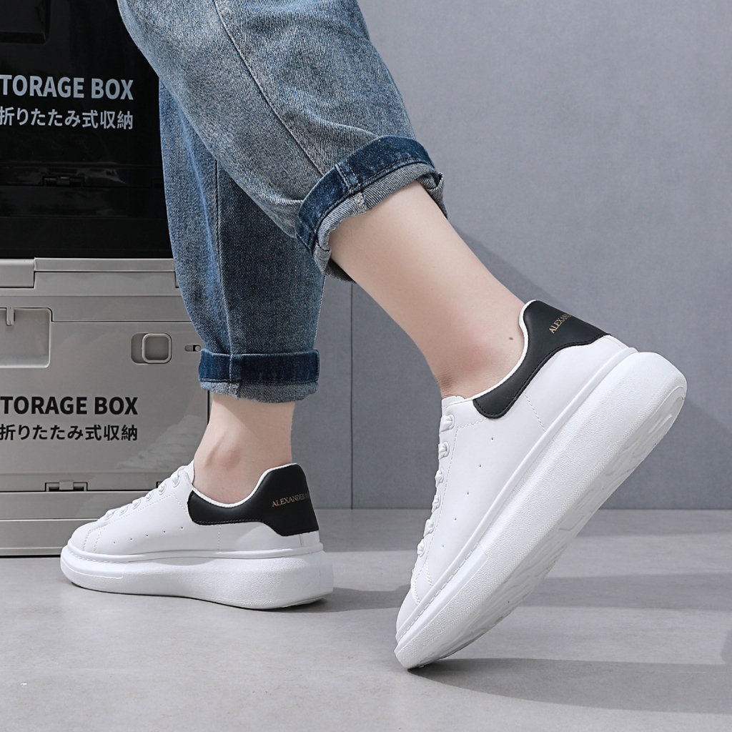 sepatu fashion korea wanita kets cewek sneakers  hitam putih polos korean style olahraga kets wanita