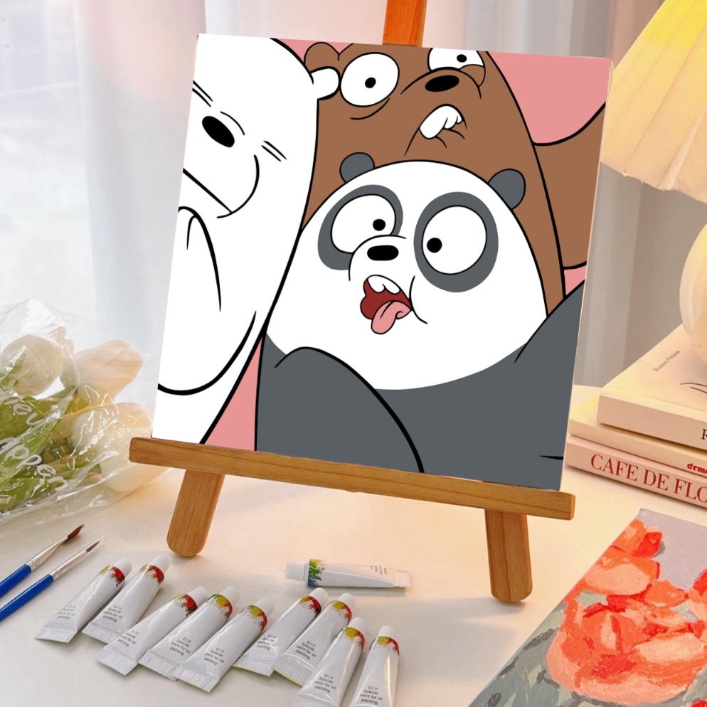 

KODE E16P Paint by Numbers KIT Bare Bears