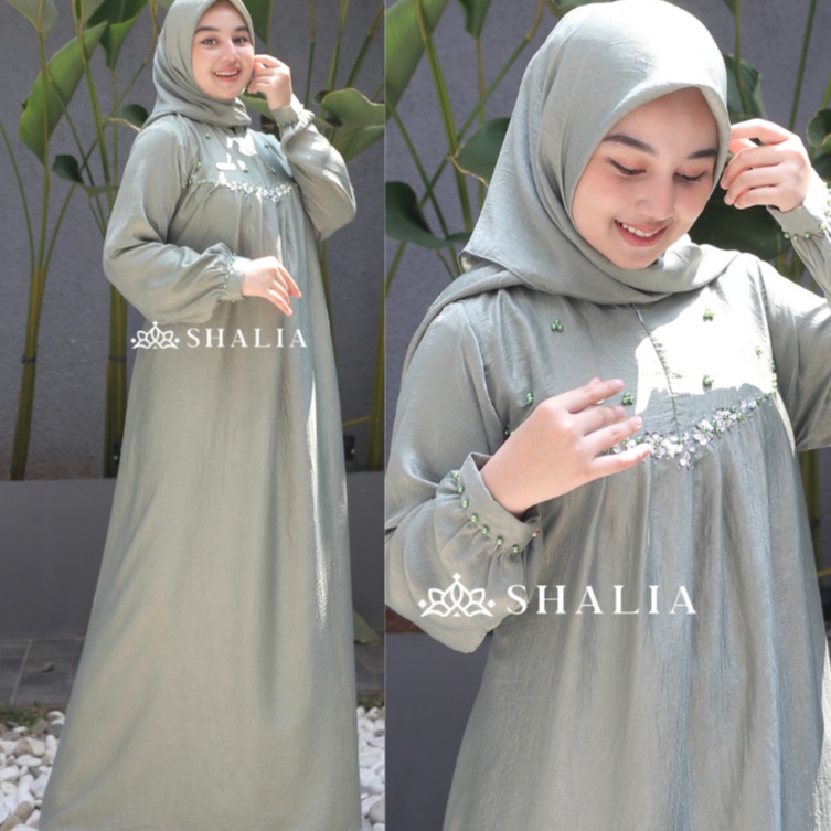 Mau Shalia Hijab  HUMAIRA Dress Santorini Premium Gamis Payet Busui Mewah SET Hijab Termurah FREE BR