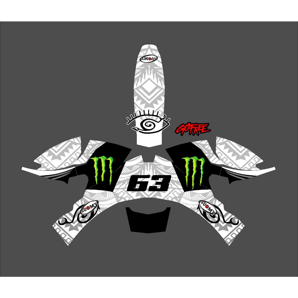 DECAL HELM FULL KYT TTC