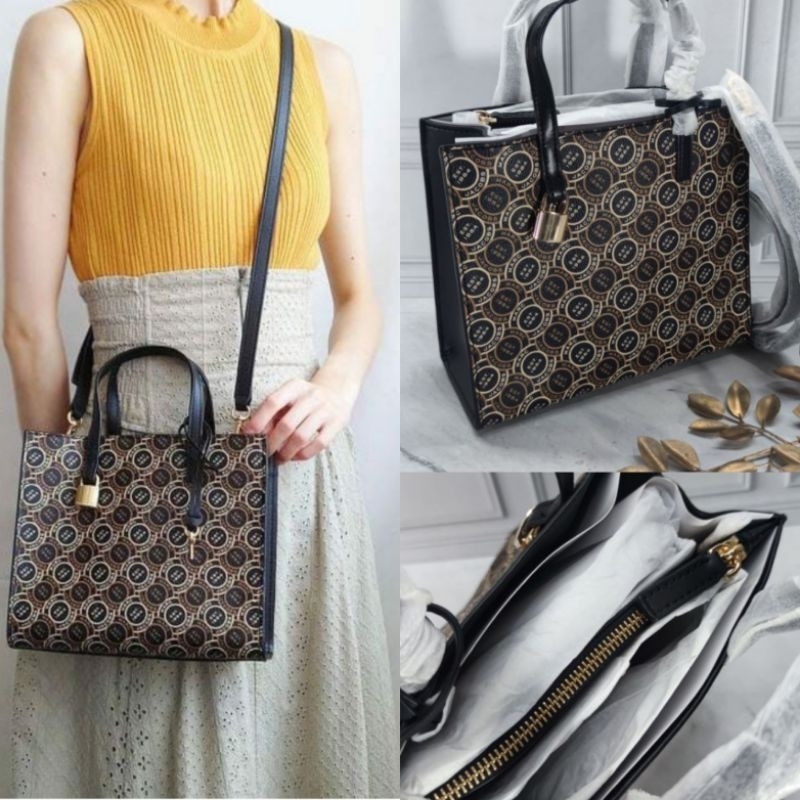 Tas MJ Readz Marc Jacobs grind mini Tote logo print black multi