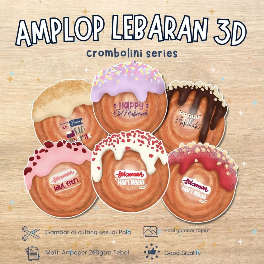 

Amplop Lebaran 3d Crombolini Lucu unik kekinian