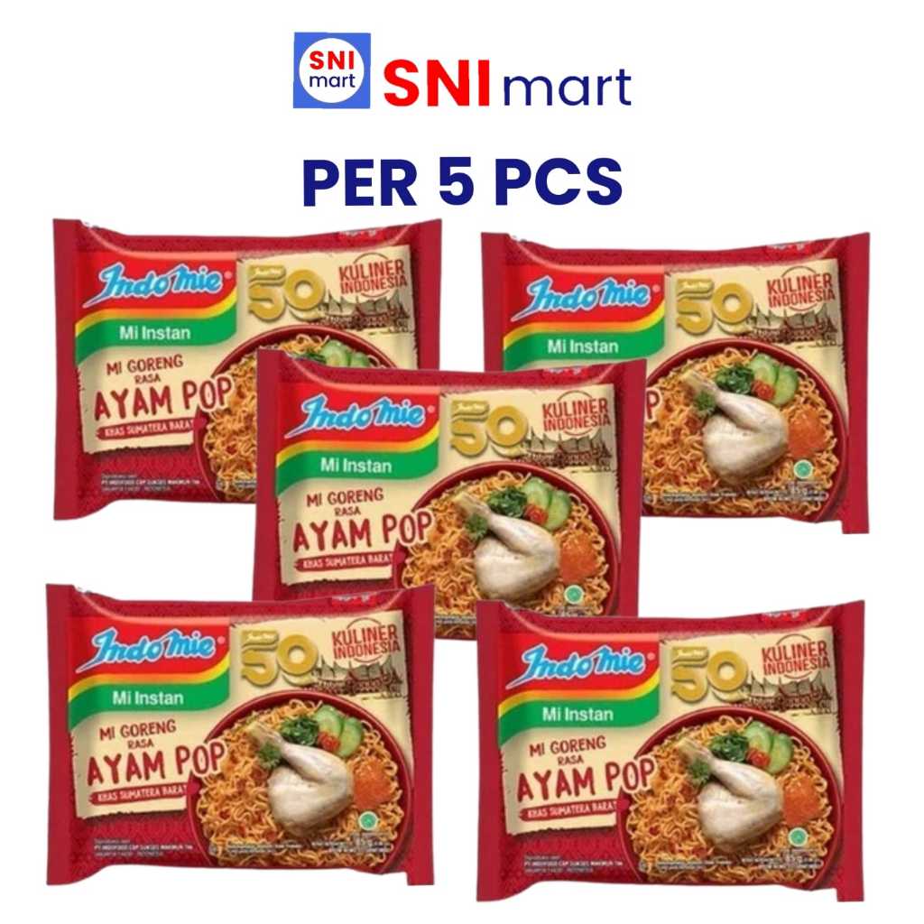 

Indomie ayam pop per 5 pcs,makanan lezat dan bergizi