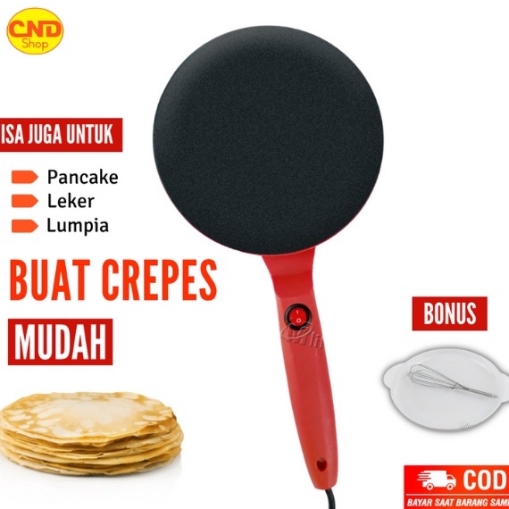 BONANZA Pancake Crape Maker Teflon Alat Cetakan Pembuat Kulit Lumpia Risol Risoles Listrik