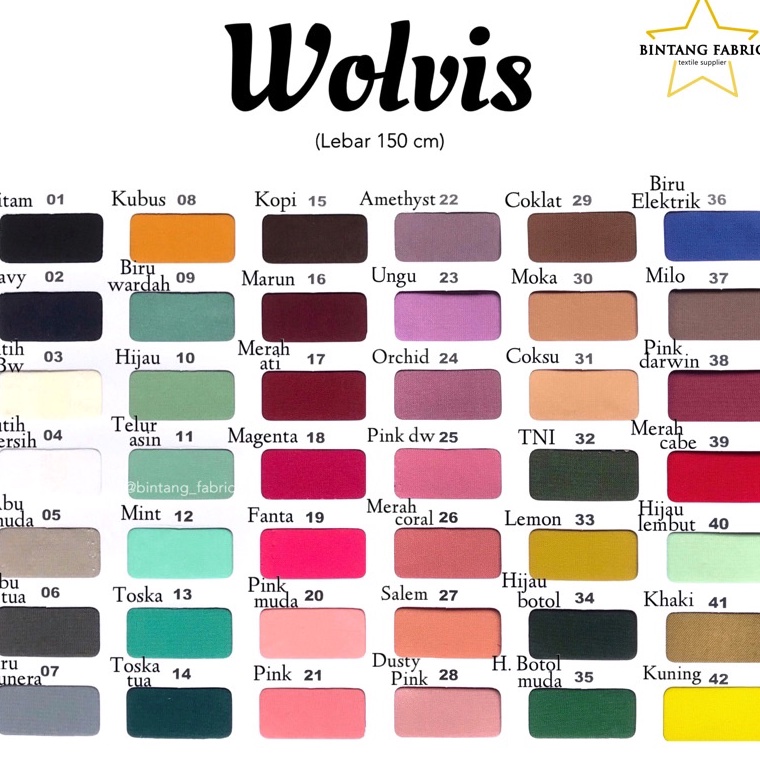 Spesial Bahan Kain Wolfis Wolvis Wool Peach 1 meter