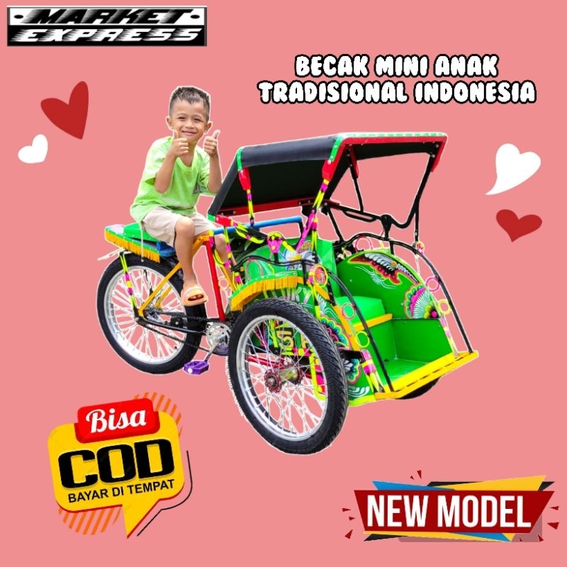 Becak gowes anak ban motor New Model ukuran 20 inc
