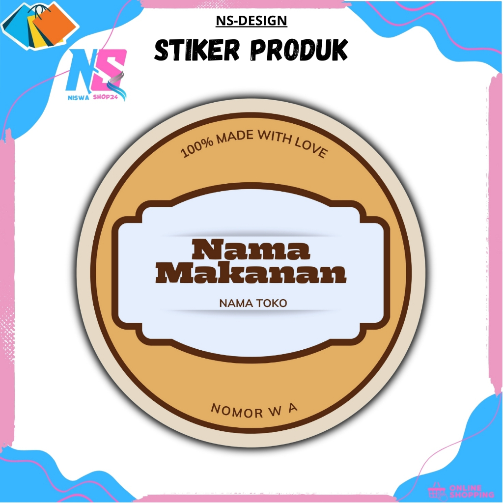 

Stiker produk kemasan makanan - cemilan gratis design - Stiker Label Makanan Custom - Sticker Label Makanan - Stiker Kemasan