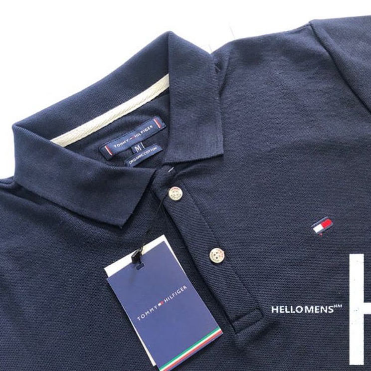 Dijamin Asli  Kaos Kerah Pria Polo Shirt Laki Laki Bahan Adem Tommy