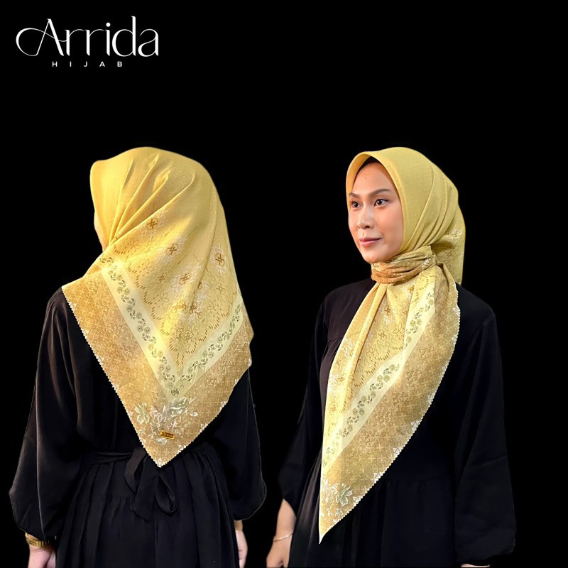 Voal Motif Seri Kuning Logo 110x110 Lasercut FREE POUCH / Voal Motif Mustard / Voal motif Lemon / Vo