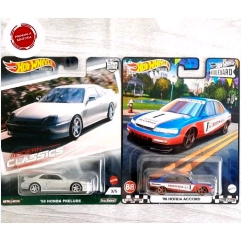 Paket Hotwheels Premium Honda Prelude dan Honda Accord