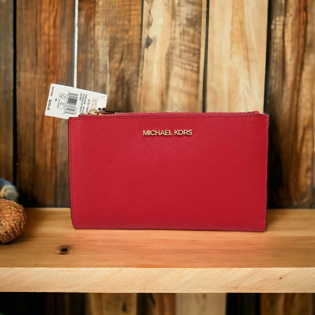 Dompet Wanita MK Jet Set Travel Double Zip