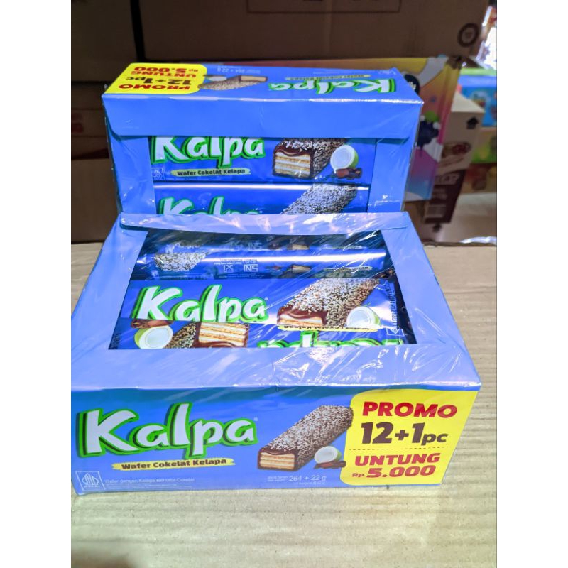 

Kalpa Wafer Cokelat kelapa 1 Box isi 12 pcs @ 24 gram