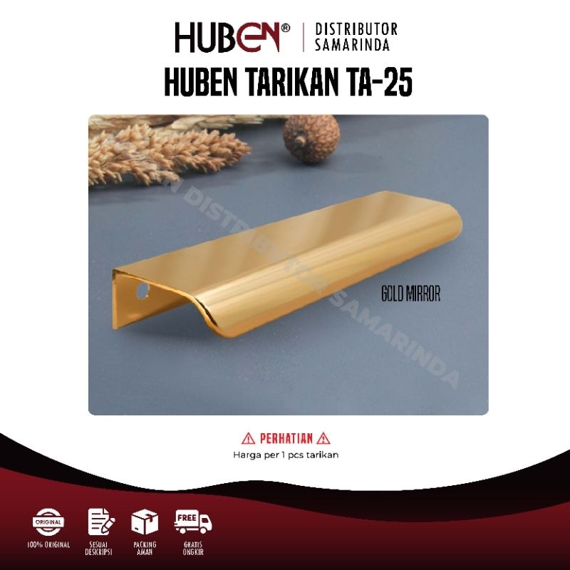 HUBEN Tarikan Laci TA-25 Gold Mirror / Tarikan Laci Minimalis Mewah / Handle Emas