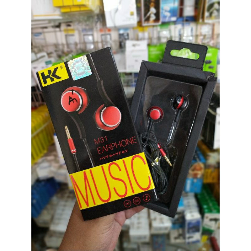 earphones hk superbass sound model M31