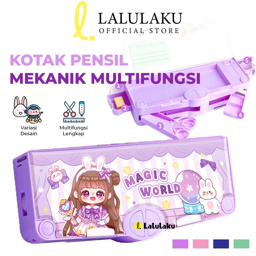 

DISKON Tempat Pensil Multifungsi Motif Unicorn Dinosaurus Astronot Untuk Anak TkKotak Pensil Pola Kartun Dengan Rautan