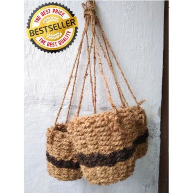 pot sabut kelapa gantung kombinasi pot anggrek sabut kelapa gantung