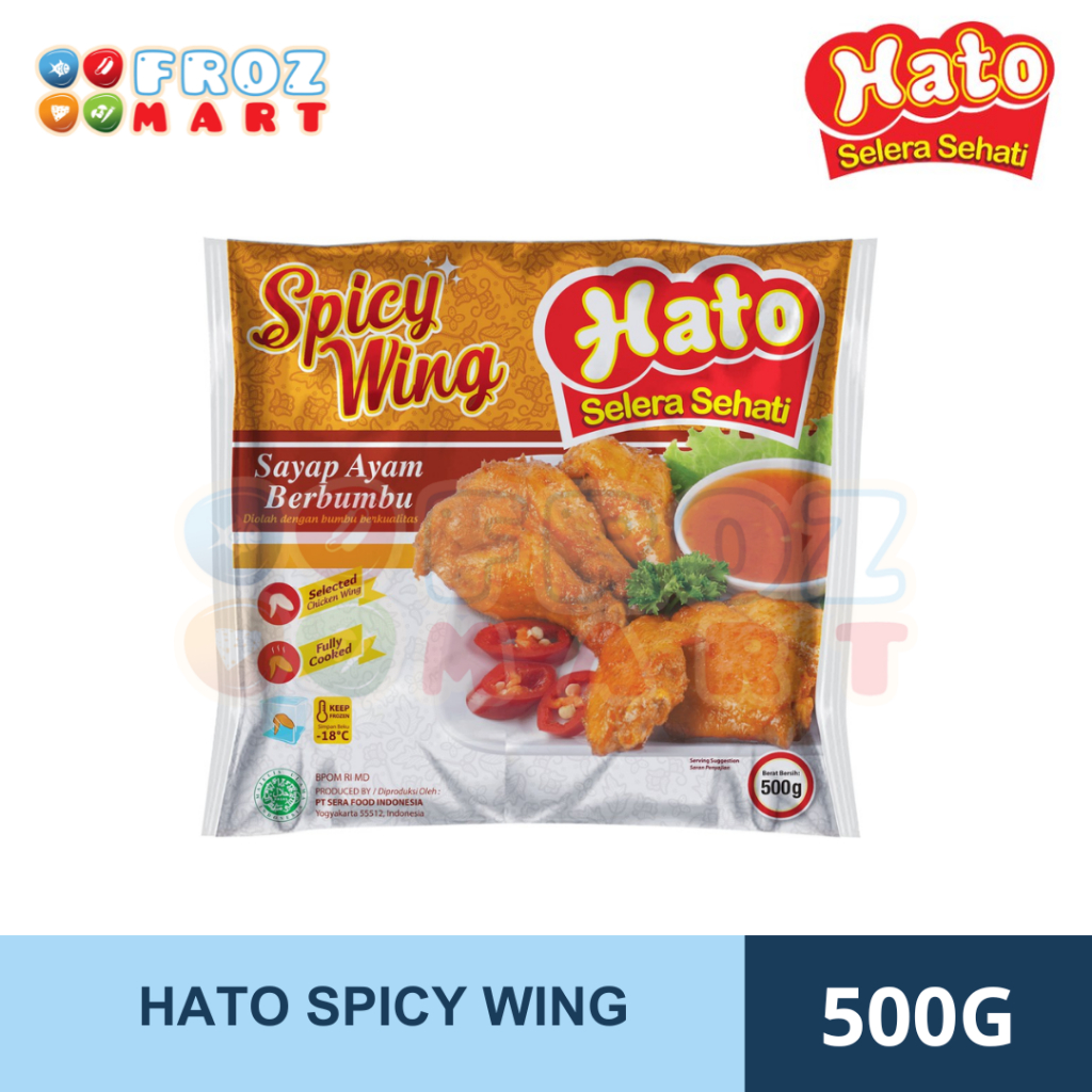 

Hato spicy wing 500gr/ sayap ayam / daging ayam berbumbu