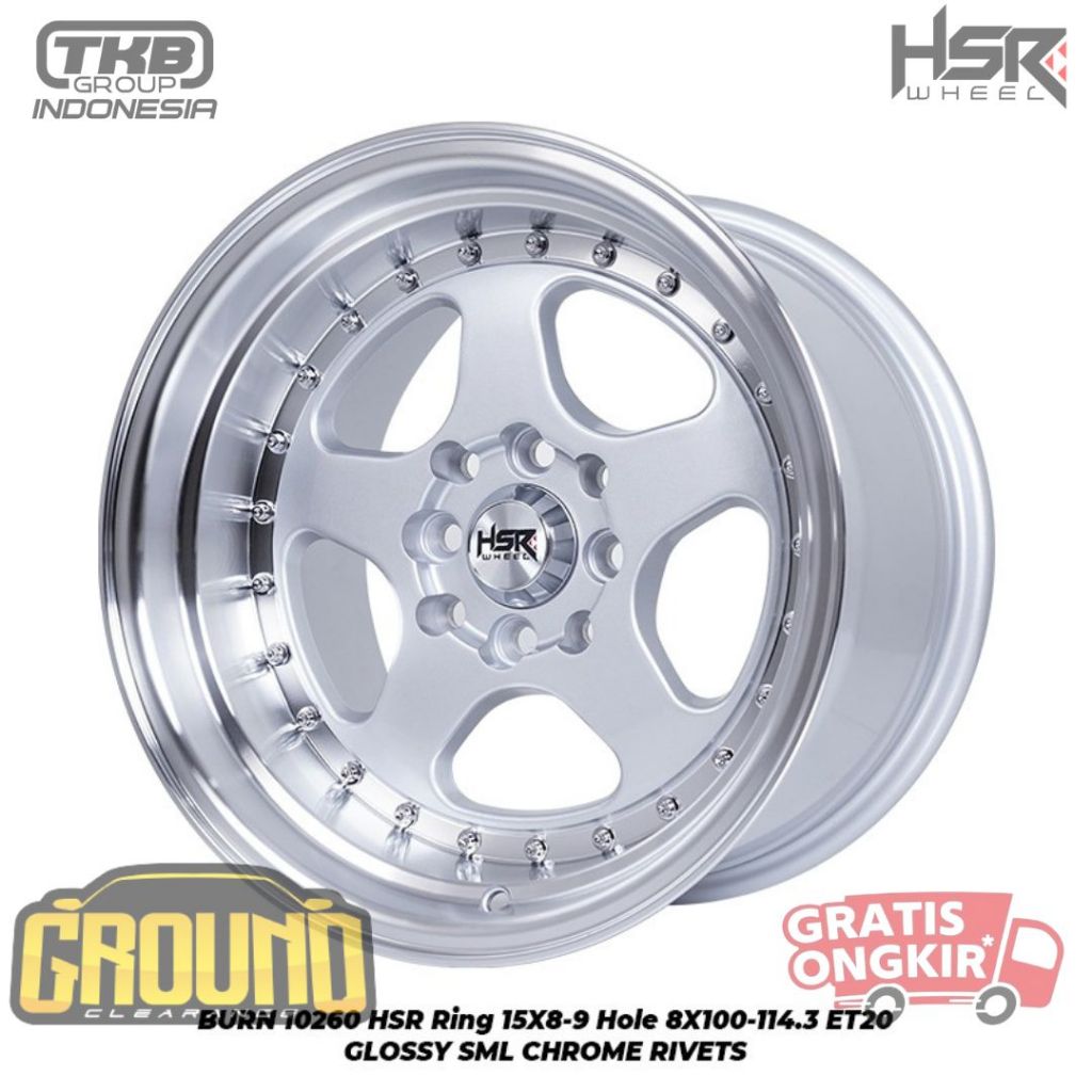 VELG MOBIL RACING HSR WHEEL TYPE BURN 10260 HSR R15X8/9 H8X100-114,3 ET20 GSML