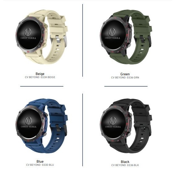 JAM PINTAR SMART WATCH CHRIST VERRA BEYOND 3 SPORT RUBBER BLUETOOTH ANDROID / IOS