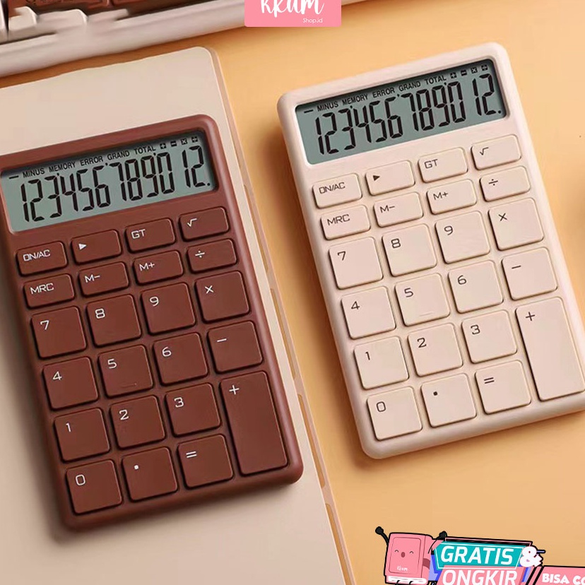 

TEBUS MURAH Kalkulator 12 digits aesthetic Calculator simple electronic