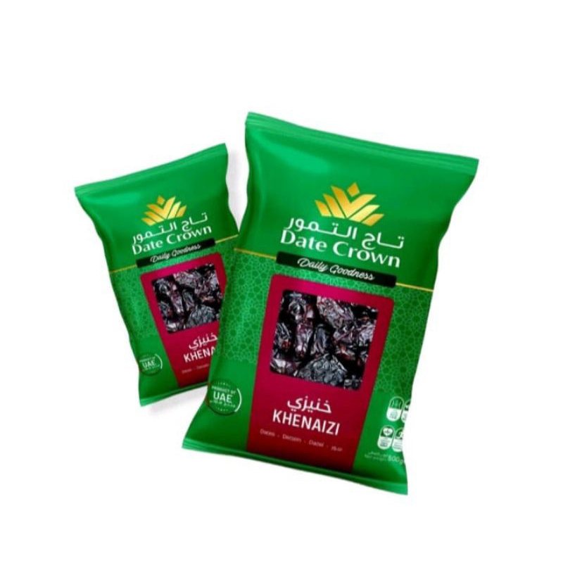 

date crown khenizi 500gr kemasan plastik pouch