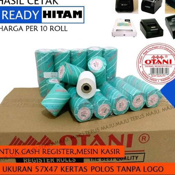 

HOT Kertas Struk Thermal Cash Register 1Pak isi 1Roll 57x4713 Merk Otani