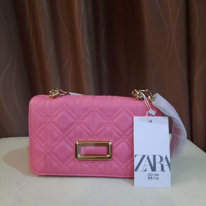 BRAND NEW AUTHENTIC Zara Quilted Bag pink