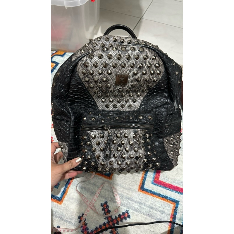 Emceem M-C-M preloved ransel laptop croco