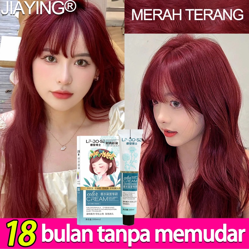 TerbaruSatu tahun tidak pudar JIAYING hair colour Cat pewarna rambut 1ml Tidak ada kerusakan pada ra