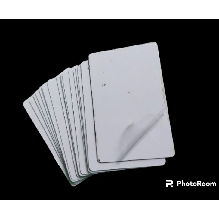 

MEGA SALE Paket 5 lembar Bahan ID CARD Tulang tengah ada lem dua sisi Untuk pembuatan Kartu pelajar kartu pegawai dsb