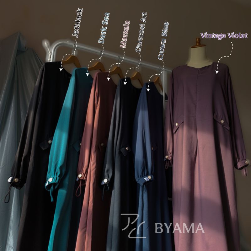 BYAMA - HIME ABAYA NABEEN ANTI UV | DRESS GAMIS LEBARAN| NABEEN UV PROTECTION