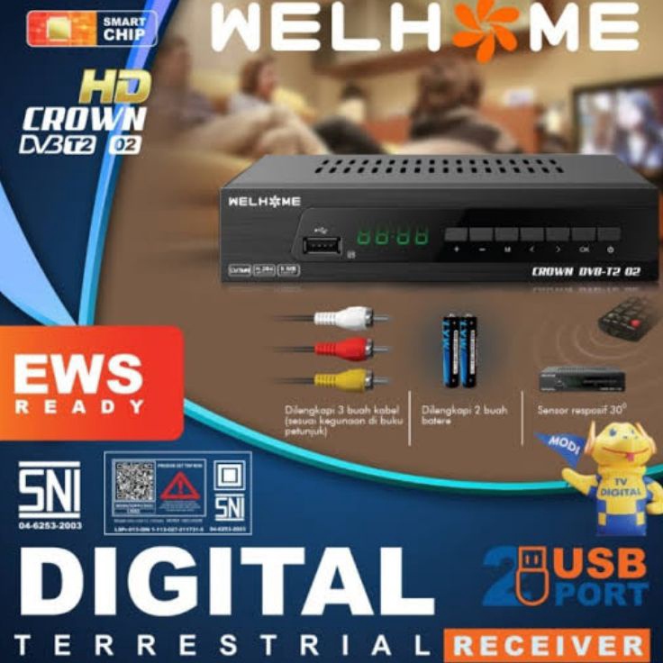 Eqq Set Top Box Tv Digital welhome T221  Receiver Tv Digital welhome  STB TV myvo 1  STB luby T21  S