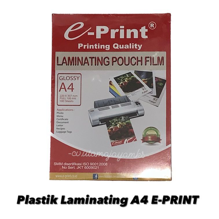 

PLASTIK LAMINATING A4 E-PRINT