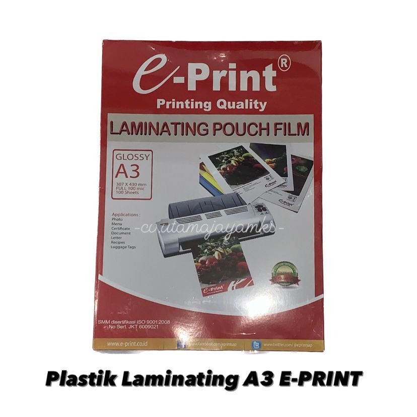 

PLASTIK LAMINATING A3 E-PRINT