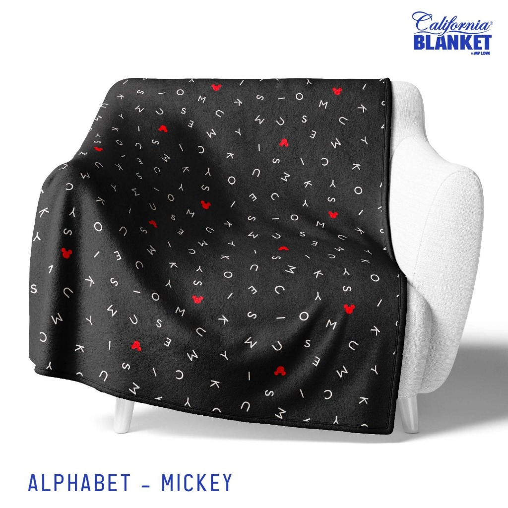California Selimut 160x200 Alphabet - Mickey