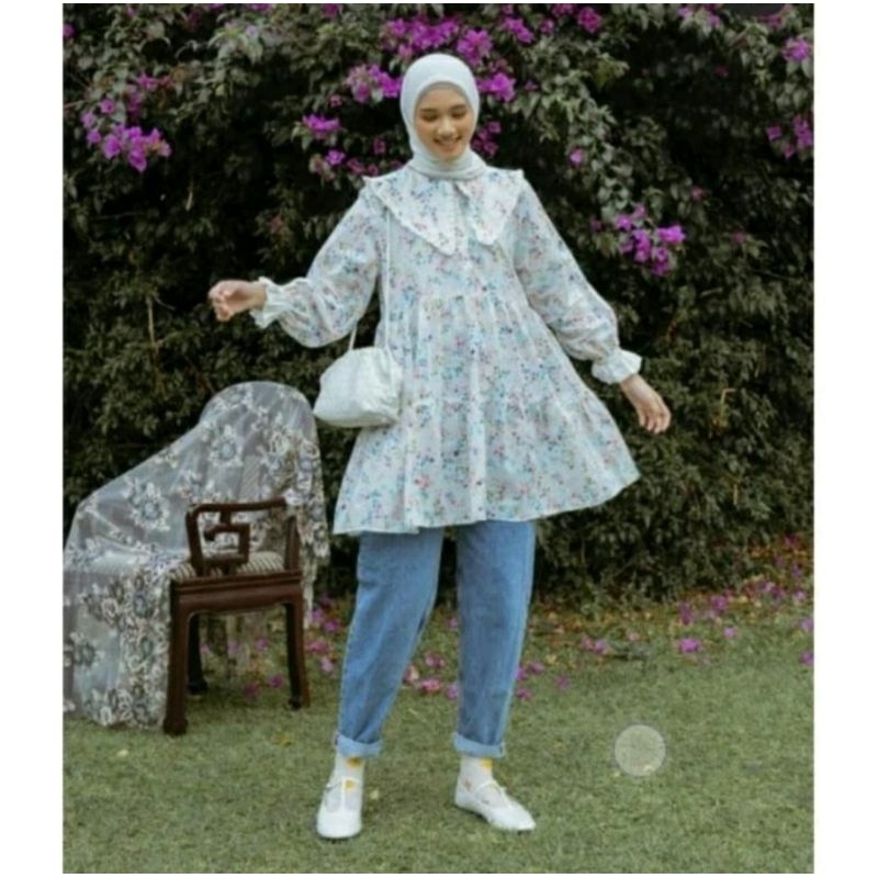 Audre tunik blossoms haideeorlin/preloved haideeorlin/ haideeorlin /preloved tunik