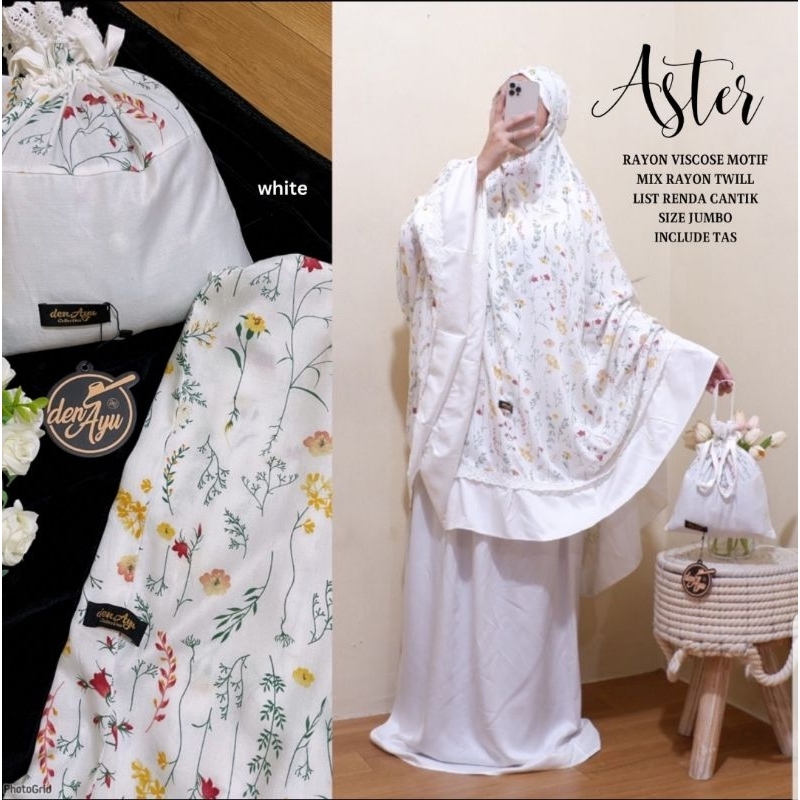 (ORI 100% BERLABEL DEN AYU)ASTER MUKENA ORI DEN AYU/LYODRA MUKENA ORI DEN AYU/RIANTI MUKENA BY DENAY