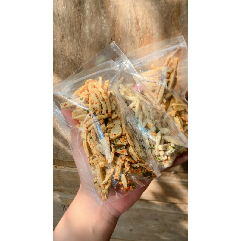 

Basreng stik ikan Tengiri Daun jeruk 100 gram
