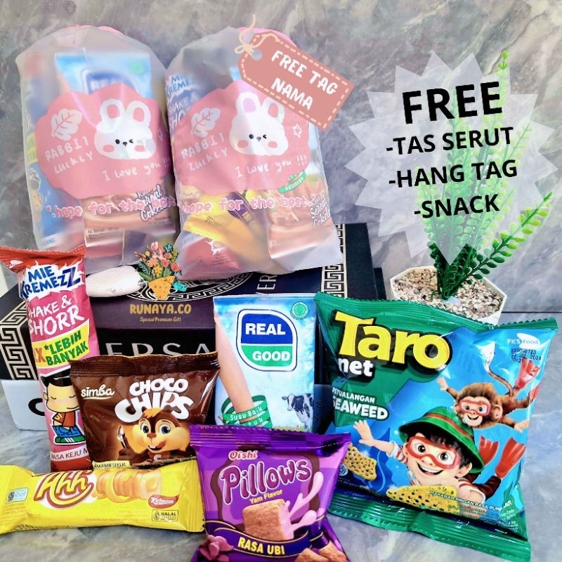 

(NO COD) SNACK ACARA/SNACK ULANG TAHUN/BINGKISAN ULANG TAHUN/GOODIE BAG MURAH HEMAT FREE KARTU PARSEL