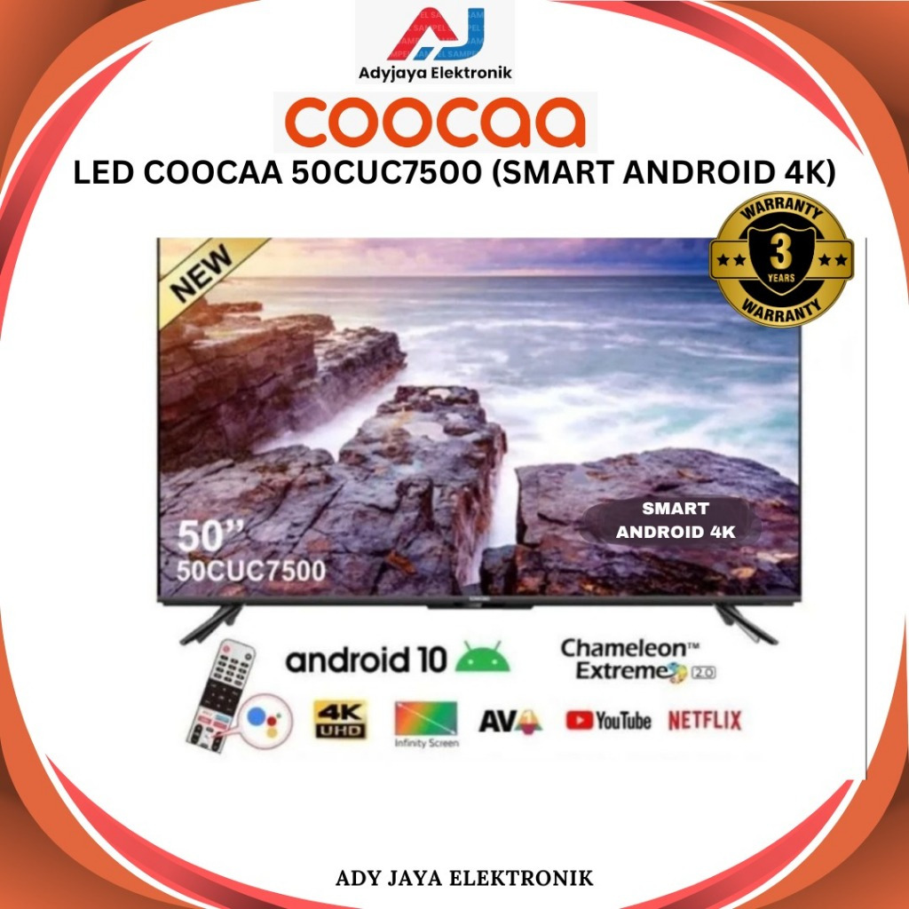 LED TV COOCAA 50CUC7500 SMART ANDROID 4K