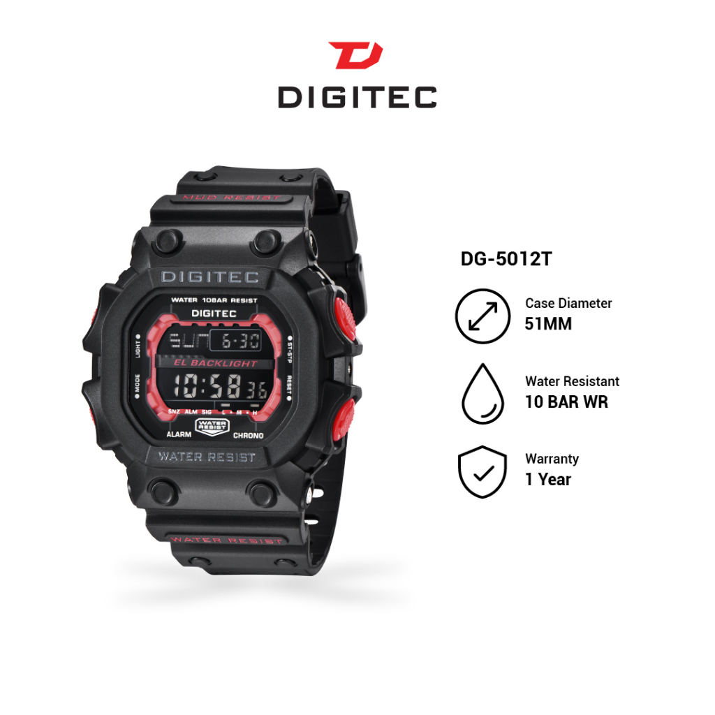 DIGITEC Jam Tangan Digital Sport DG-5012T Original Watch