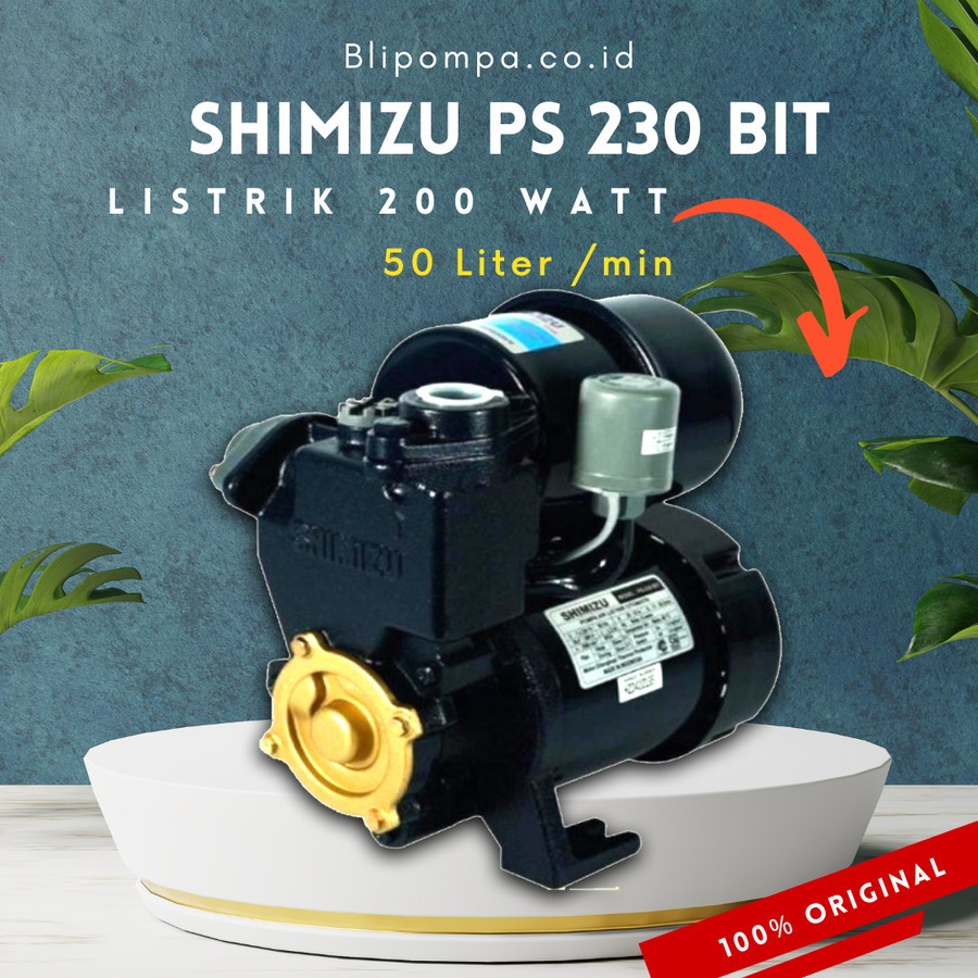 Pompa Air Shimizu PS 230 BIT - Pompa air otomatis 200 watt